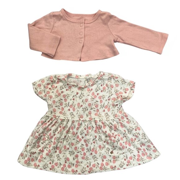 CARTER'S + Baby Girl 0-3M Bodysuit Outfit Bundle Floral Pink Neutral Lot of 10pc - Picture 3 of 14